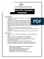 Production Planning Manager