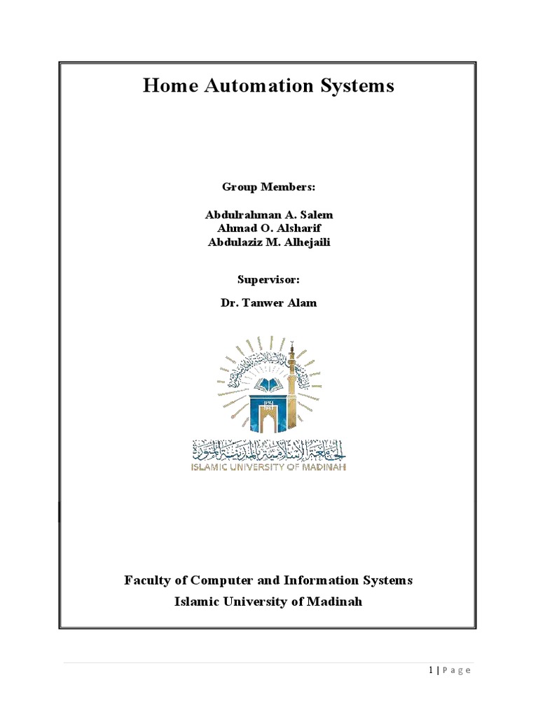 Home Automation Systems PDF Home Automation Use Case