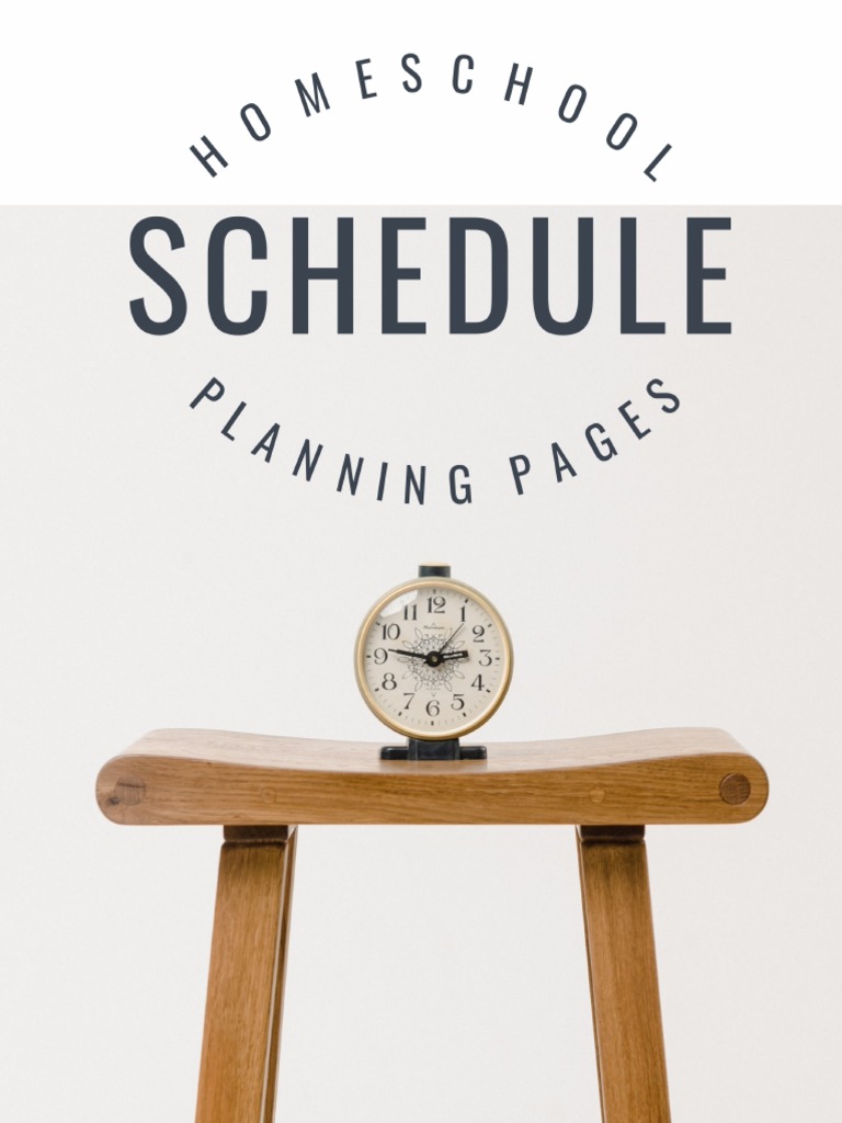 Homeschool Schedule Planning Pages Packet 1 | PDF