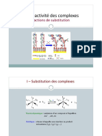 Reactivite Des Complexes