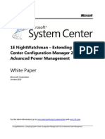 White Paper: 1E Nightwatchman - Extending System Center Configuration Manager 2007 R3 For Advanced Power Management