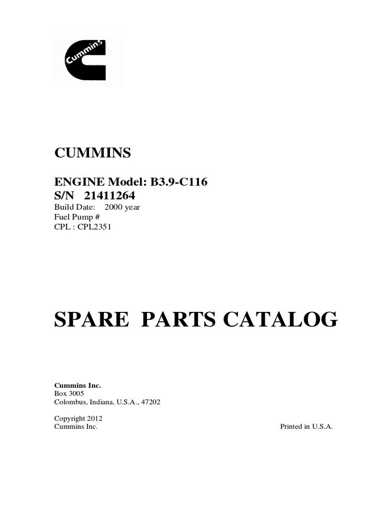 Cummins b3 9 c116 parts catalog cpl2351 dynapac pdf valve