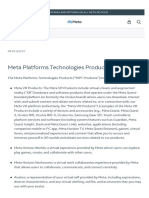 Meta Platforms Technologies Products Definition
