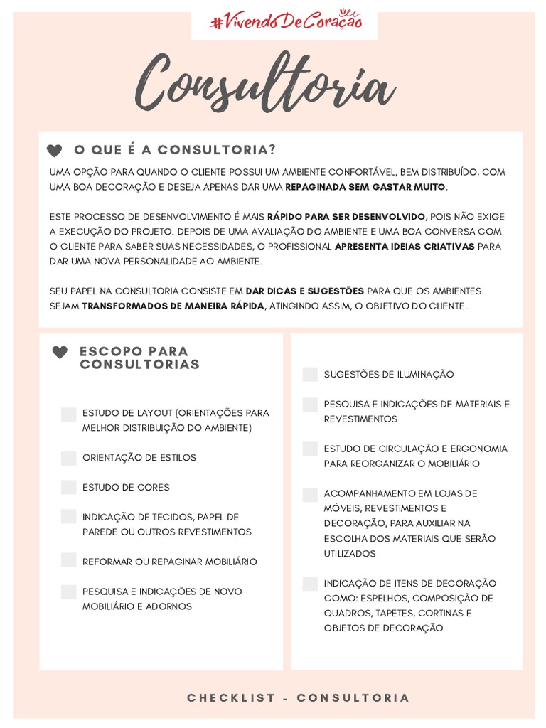 16 Checklist Consultoria Pdf Design De Interiores