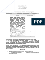 Acta y Nomina de Presencia de Asamblea Ordinaria para S.R.L.