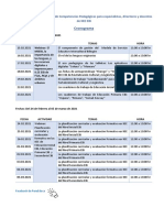 Cronograma Webinar Fortalecimiento de Competencias EIB