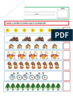 Cuenta y Escribe El Número Que Le Corresponde