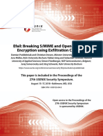 Efail: Breaking S/MIME and OpenPGP Email Encryption using Exfiltration Channels