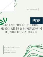 Abuso Por Parte de Los Policías Municipales en La Disminución de Los Vendedores Informales