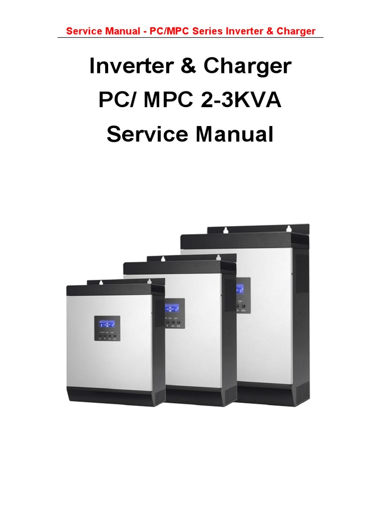 PS 3KVA Service Manual | PDF | Power Inverter | Battery Charger