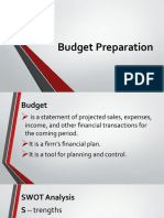 Budget Preparation