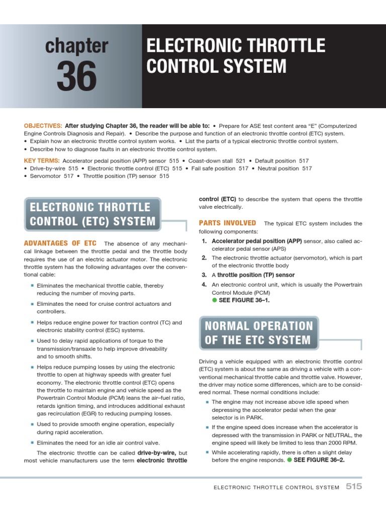 ETCS-I (Electronic Throttle Control System-Intelligent) | PDF ...