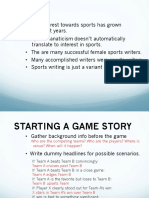 Sports Writing Guide