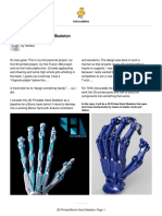 3D Printed Bionic Hand Skeleton