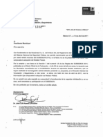 Oficio del Secretariado Ejecutivo de Seguridad Pública sobre el SUBSEMUN