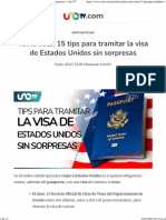15 Tips para Tramitar La Visa de Estados Unidos Sin Sorpresas - en Uno TV