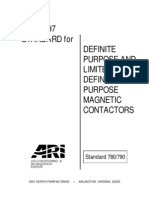 ARI Standard 780/790-1997, Definite Purpose and Limited Duty Definite Purpose Magnetic Contactors 