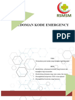 Pedoman Kode Emergency RSMSM