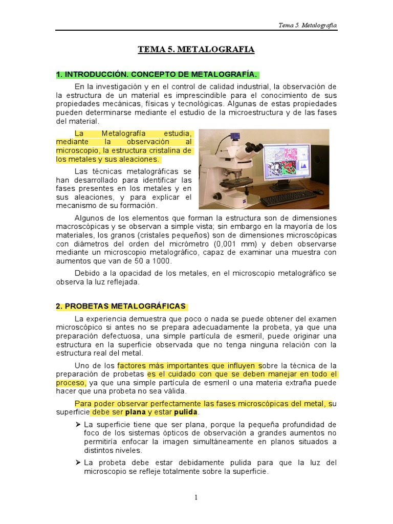 Significado de Metalografía | PDF | Abrasivo | Rieles