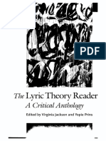 Virginia Jackson the Lyric Theory Reader a Critical Anthology 2