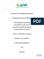 Tarea 9. Argumentos y Falacias