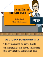 Pagsulat NG Ulo NG Balita