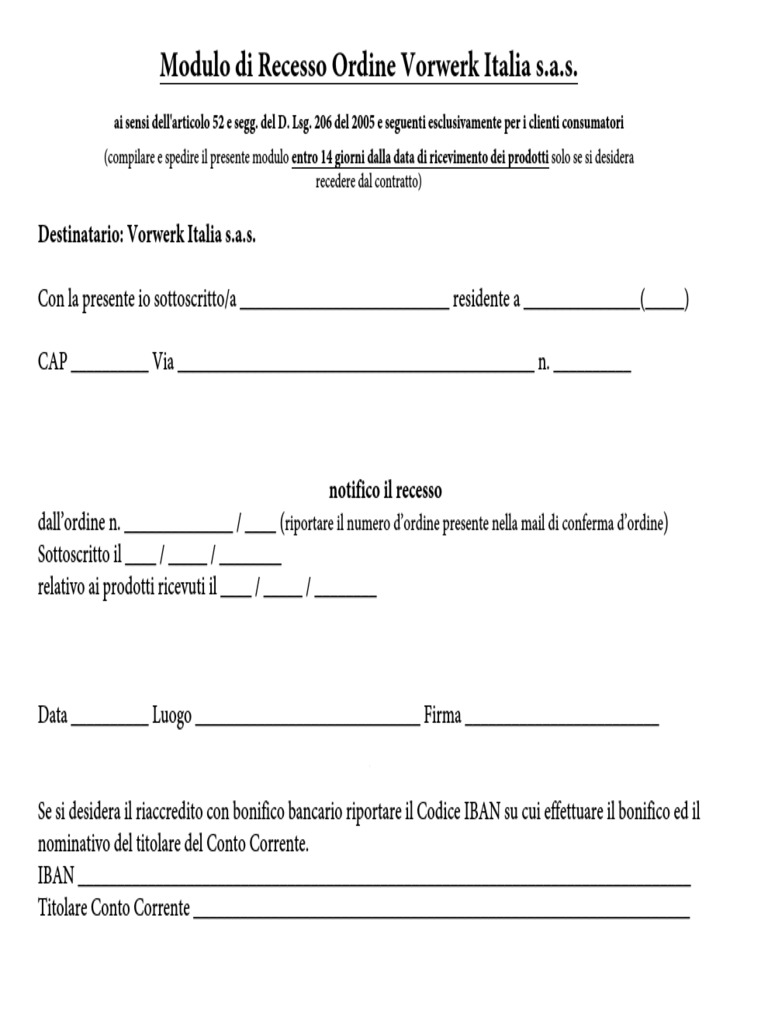Modulo recesso vorwerk pdf