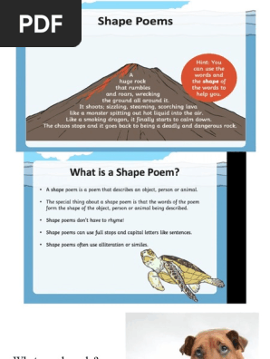 Shape poem