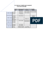 Calendario Examenes de Recuperación Noviembre 2022