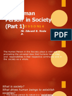 The Role of Humans in Society (Part 1