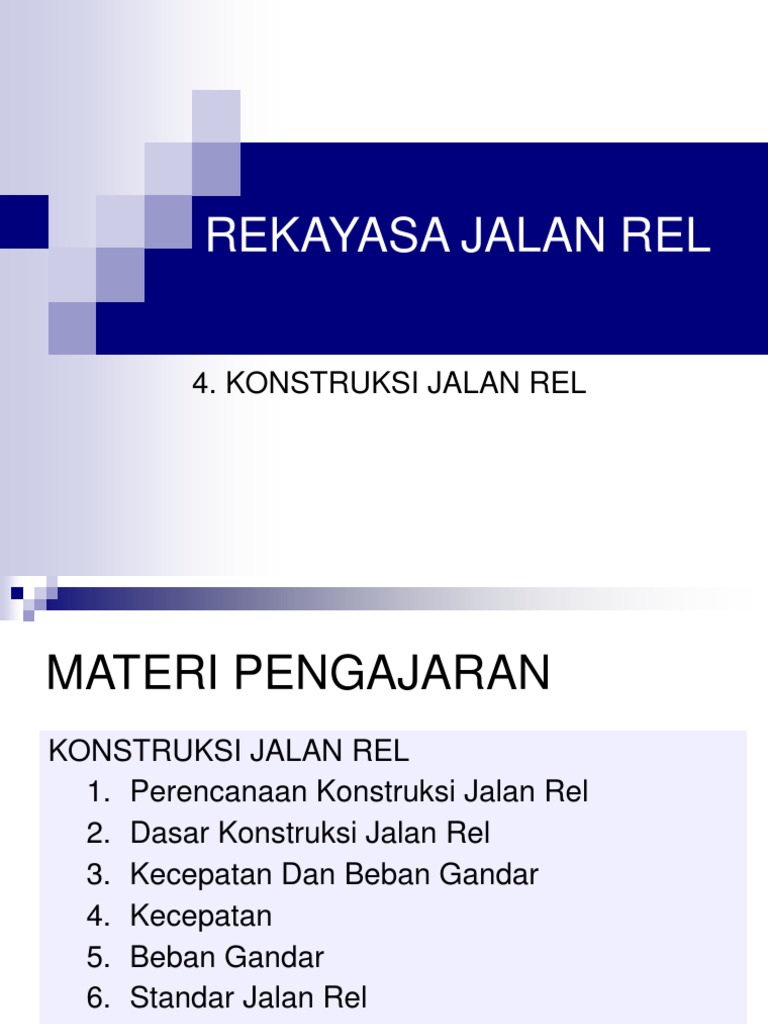 Konstruksi Jalan Rel Pdf