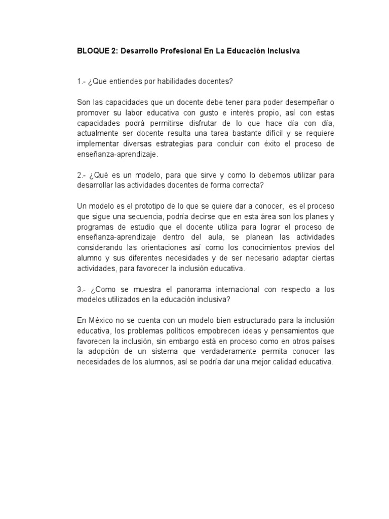 Bloque 2 | PDF | Crecimiento personal y profesional