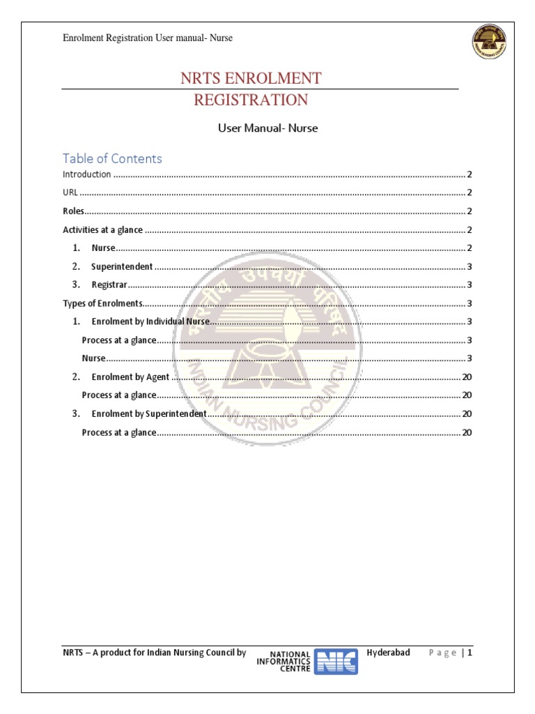 NRTS Nurse Registration User Manual | PDF | Authentication | Biometrics