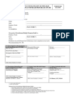 Formulir Permohonan Pindah Program Studi Revisi 1