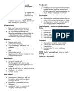 Topic 1.1.4 (MSR V - Health Care Risk Management)