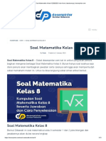 Soal Matematika Kelas 8 2020 - 2021 Dan Kunci Jawabannya