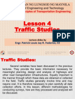 Lesson 4 Traffic Studies
