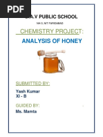 Analysis of Honey Chemistry Investigatory Project Class 12 | PDF ...