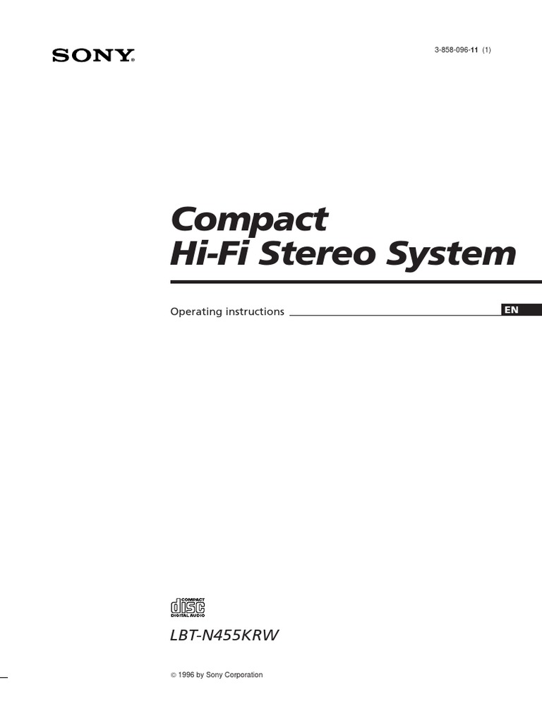 Compact HiFi Stereo System LBTN455KRW PDF Compact Disc Loudspeaker