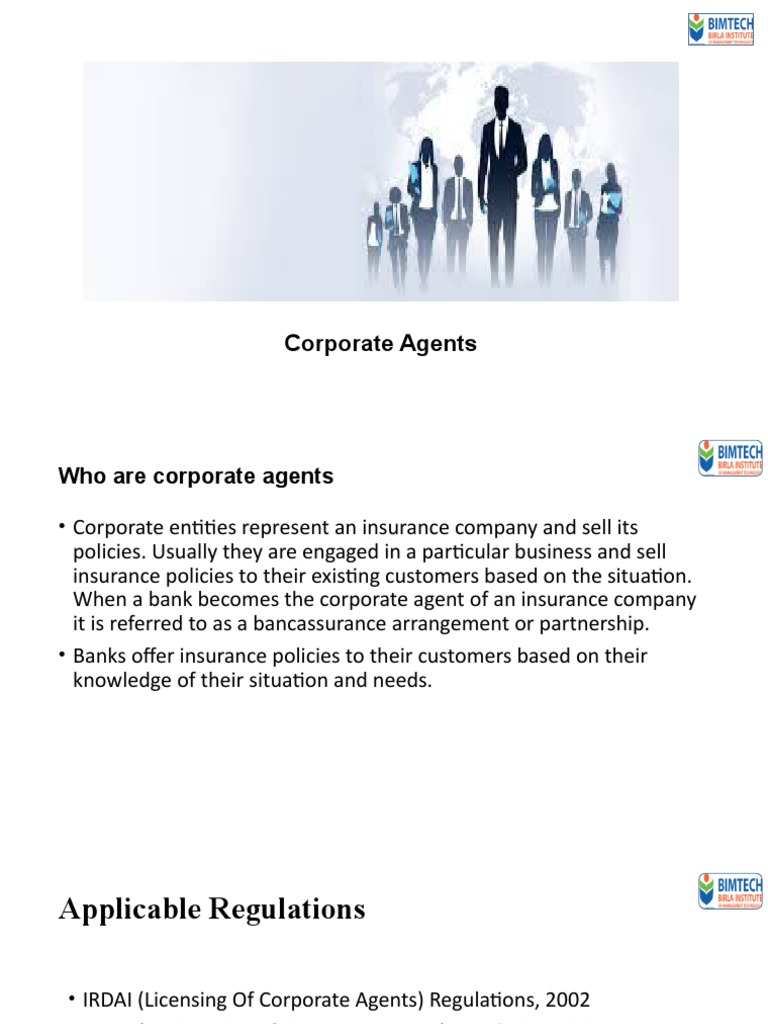 Corporate Agents | PDF | Banks | Insurance