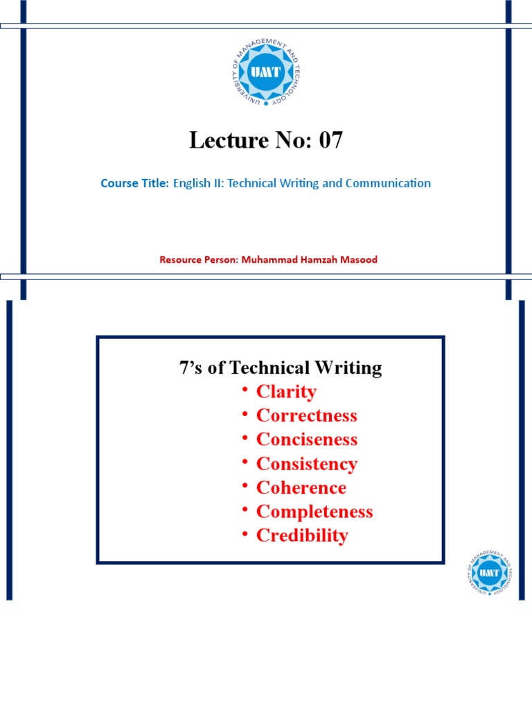 7 Cs of Technical Writing | PDF | Ambiguity | Logic