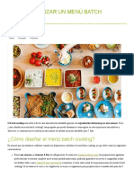 Aprende A Diseñar Un Menú Batch Cooking para Toda La Semana