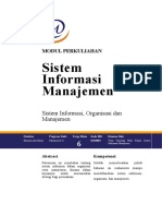 Modul SIM - Pert 6-Sistem Informasi, Organsasi, Dan Manajemen