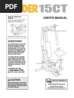 Weider 15CT Plate Loader Home Gym Manual