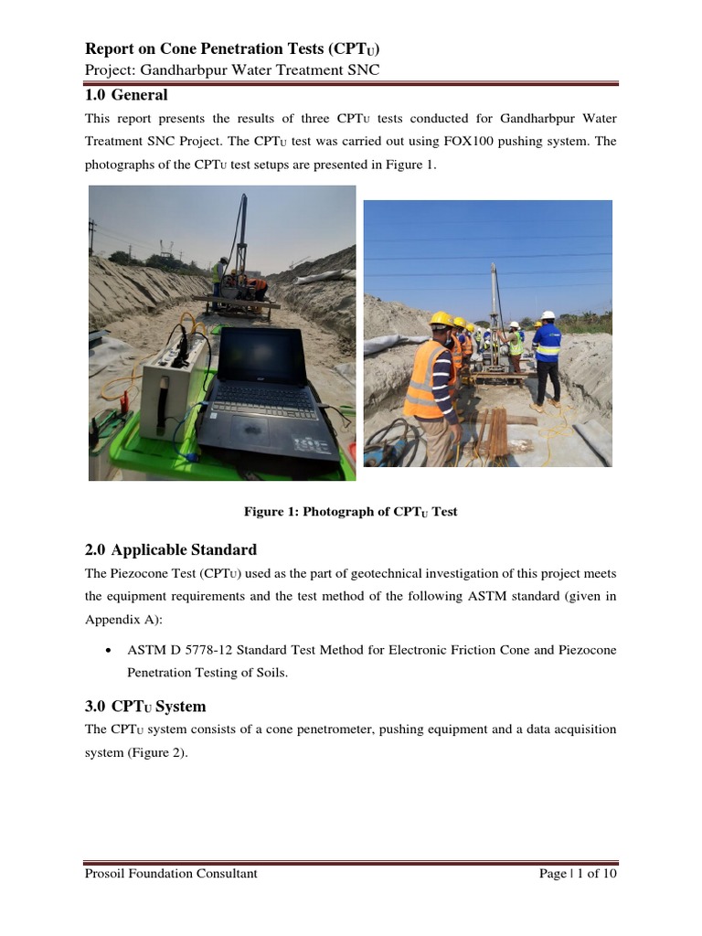 4.0 CPTu Report - Gandharbpur | PDF | Civil Engineering | Applied And ...