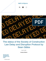 The Status of The Society of Construction Law Delay and Disruption Pro - Built Intelligence
