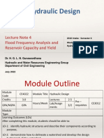 CE4022 Lecture Note 4-1 Flood Frequency Analysis and Reservoir Capacity Yield