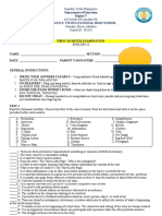 1st Quarter Exam in Eng10 (2022-2023)