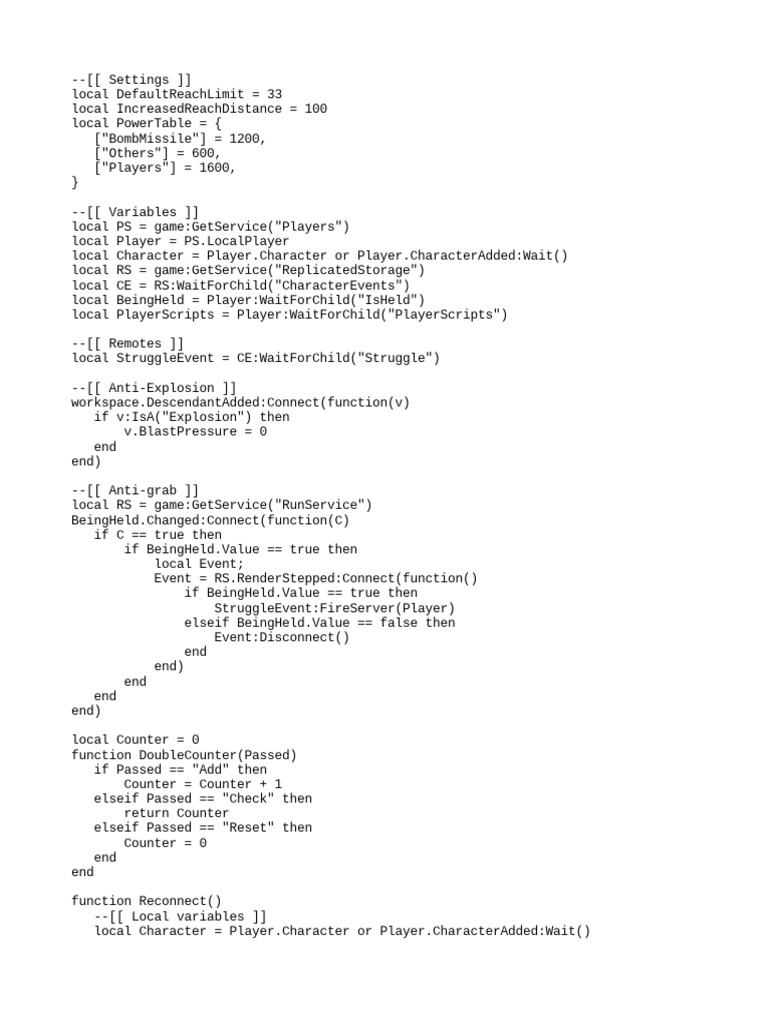 Roblox script to modify player grabbing and throwing mechanics pdf