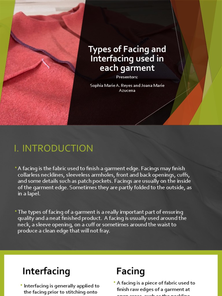 Types of Facings and Interfacings Explained in Garment Construction